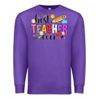 Purple iBest Teacher Ever Premium Sweatshirt - CowhideDigitalArt