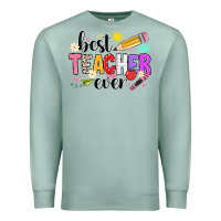 Seafoam iBest Teacher Ever Premium Sweatshirt - CowhideDigitalArt