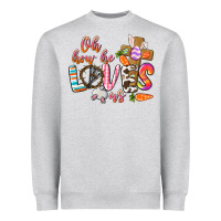 Heather Grey oh how he loves us Heavyweight Sweatshirt - CowGirlArtShop