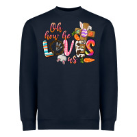 Navy oh how he loves us Heavyweight Sweatshirt - CowGirlArtShop