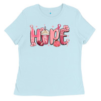 Baby Blue breast cancer awareness hope Ladies Tee - MaliasSmallBusiness