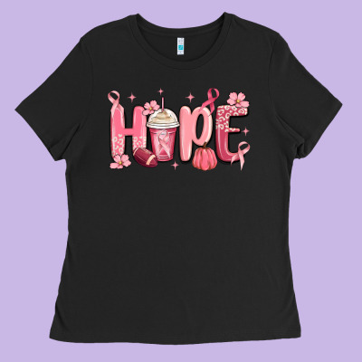 Breast Cancer Awareness Hope Ladies Tee Designed By Maliassmallbusiness