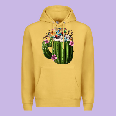Day Of The Dead Mexican Cactus Premium Hoodie Designed By Fadigitalartstudio