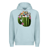 Blue Mist Day Of The Dead Mexican Cactus Premium Hoodie - FaDigitalArtStudio