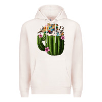Pale Pink Day Of The Dead Mexican Cactus Premium Hoodie - FaDigitalArtStudio