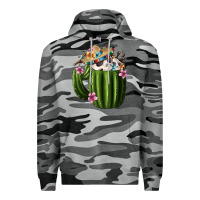 Slate Camo Day Of The Dead Mexican Cactus Premium Hoodie - FaDigitalArtStudio