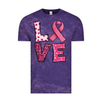 Cloud Purple Western Breast Cancer Love Vintage Tee - RanaPortraitStore