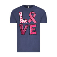 Vintage Denim Western Breast Cancer Love Vintage Tee - RanaPortraitStore