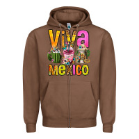 Chestnut viva mexico mexican coffee cups Zipper Hoodie - FaDigitalArtStudio