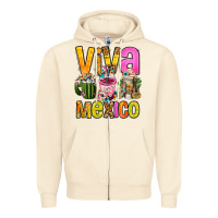 Sandshell viva mexico mexican coffee cups Zipper Hoodie - FaDigitalArtStudio