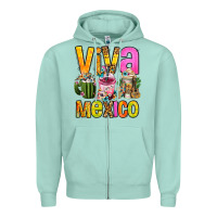 Seafoam viva mexico mexican coffee cups Zipper Hoodie - FaDigitalArtStudio