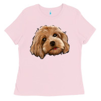 Bubblegum Pink Cockapoo Ladies Tee - Jasminsmagicworld