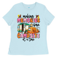 Baby Blue making memories one campsite at a time Ladies Tee - MaliasSmallBusiness