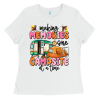White making memories one campsite at a time Ladies Tee - MaliasSmallBusiness