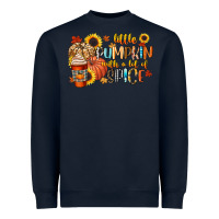 Navy little pumpkin with a lot of spice Heavyweight Sweatshirt - CowGirlArtShop