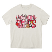 Cream valentine vibes Heavy Core Tee - MaliasSmallBusiness