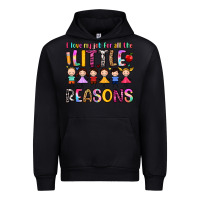 Black i love my job for all the little reasons Urban Hoodie - Artiststas