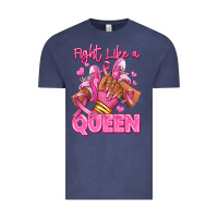 Vintage Denim Survivor queen Breast Cancer afro girl sneakers Vintage Tee - RanaPortraitStore