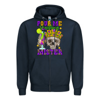 Navy Skull pour me something mister Zipper Hoodie - FaDigitalArtStudio