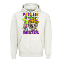 Oatmeal Heather Skull pour me something mister Zipper Hoodie - FaDigitalArtStudio