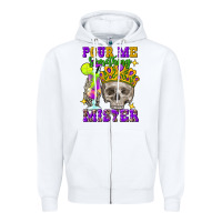 White Skull pour me something mister Zipper Hoodie - FaDigitalArtStudio