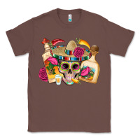 Chestnut mexican skull sombrero tequila bottle paper roses Classic Tee - Artiststas