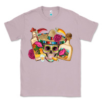 Lilac mexican skull sombrero tequila bottle paper roses Classic Tee - Artiststas