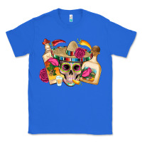 True Royal mexican skull sombrero tequila bottle paper roses Classic Tee - Artiststas