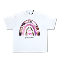 White Valentines Day Rainbow, Valentines Day Rainbow Cowhide, Urban Heavy Tee - Bettercallsaul