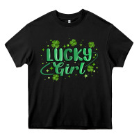 Black lucky girl Heavy Core Tee - MaliasSmallBusiness