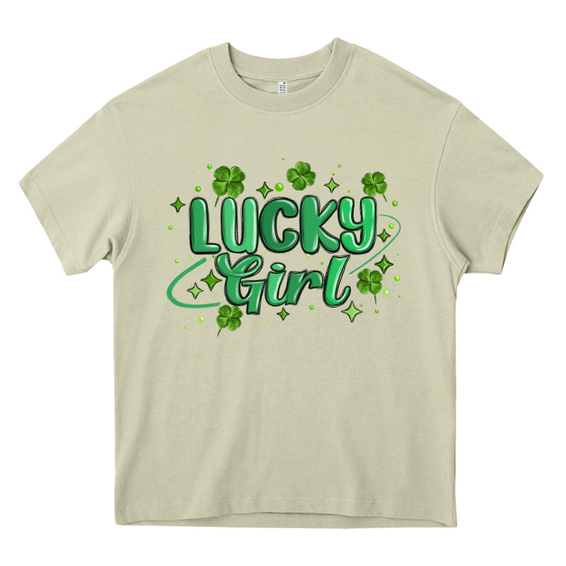 Lucky Girl Heavy Core Tee by MaliasSmallBusiness | Teevron