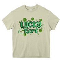 Mossy lucky girl Heavy Core Tee - MaliasSmallBusiness