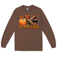 Chestnut Tis' the season Football and maroon helmet Long Sleeve Tee - NancyCooperArtShop