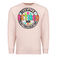 Pale Pink Officially Retired 2025 not my problem anymore Premium Sweatshirt - CowhideDigitalArt