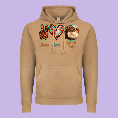 Peace Love Guinea Pigs Vintage Hoodie Designed By Bettercallsaul