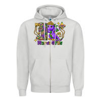 Dove Grey Dragon my first Mardi Gras Zipper Hoodie - FaDigitalArtStudio