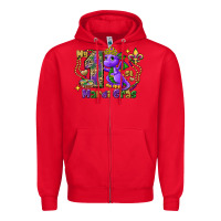Red Dragon my first Mardi Gras Zipper Hoodie - FaDigitalArtStudio