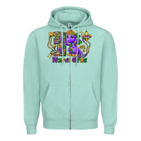 Seafoam Dragon my first Mardi Gras Zipper Hoodie - FaDigitalArtStudio