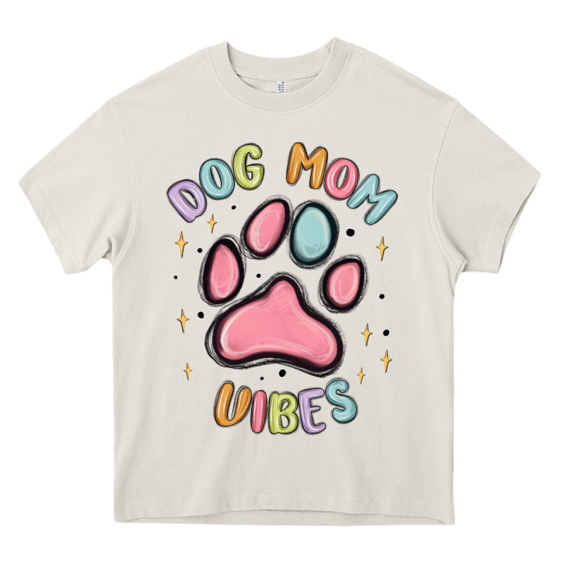Dog Mom Vibes Heavy Core Tee by MaliasSmallBusiness | Teevron