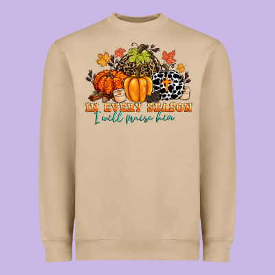 In Every Season I Will Praise Him Heavyweight Sweatshirt Designed By Cowgirlartshop