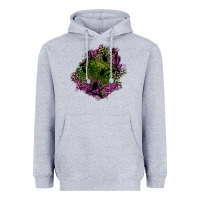 Heather Grey halloween patch Heavyweight Hoodie - BundleAndBundleShop