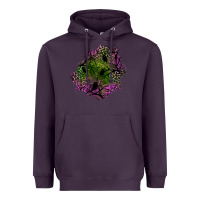 Plum halloween patch Heavyweight Hoodie - BundleAndBundleShop