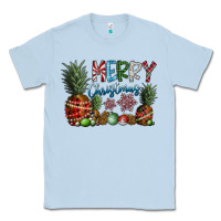 Dusty Blue Merry Christmas Classic Tee - SublimationCraftShop