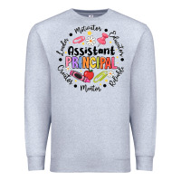 Heather Grey Principal Assistant Premium Sweatshirt - CowhideDigitalArt