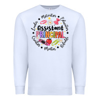 White Principal Assistant Premium Sweatshirt - CowhideDigitalArt