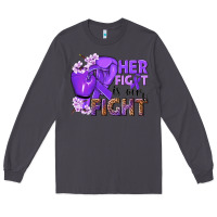 Smoke Her fight is our fight purple ribbon Long Sleeve Tee - NancyCooperArtShop