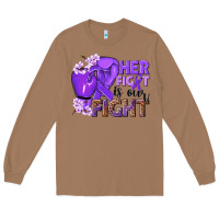Toasted Coconut Her fight is our fight purple ribbon Long Sleeve Tee - NancyCooperArtShop