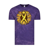 Cloud Purple Child Cancer Awareness Sunflower Vintage Tee - RanaPortraitStore