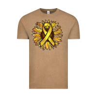 Vintage Coffee Child Cancer Awareness Sunflower Vintage Tee - RanaPortraitStore