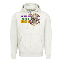 Oatmeal Heather On tuesdays we wear beads skull Zipper Hoodie - FaDigitalArtStudio